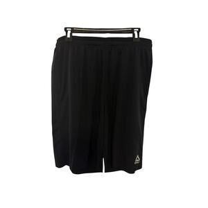 Reebok Men’s Black Drawstring Athletic Basketball Shorts Size Large